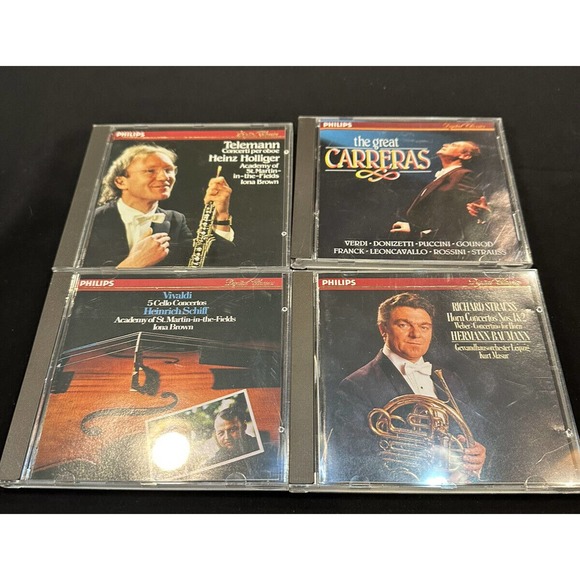 4 CDs Heinrich Schiff , Telemann CARRERAS & RICHARD STRACSS Excellent! -CD3